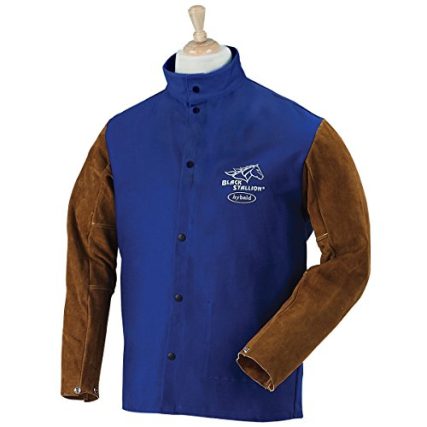 Welding Jacket With Leather Sleeves